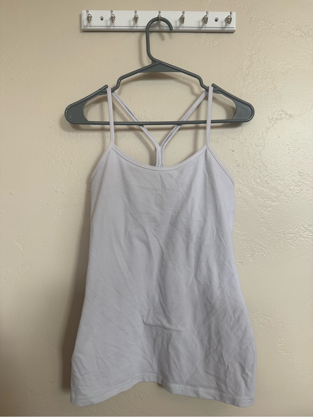 Lululemon White Power Y Luon Women's Tank Top - Classic Layering Cami